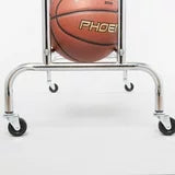 Rolling Basketball Ball Cart Storage Rack, 3 Rows/12 Ball Capacity