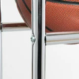 Rolling Basketball Ball Cart Storage Rack, 3 Rows/12 Ball Capacity