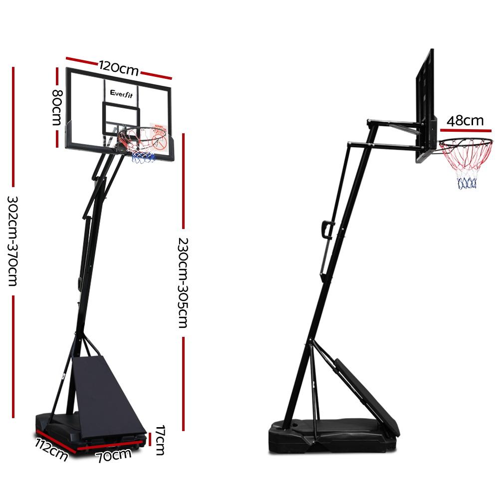 Pro Portable Basketball Stand System Ring Hoop Net Height Adjustable 3.05M-1