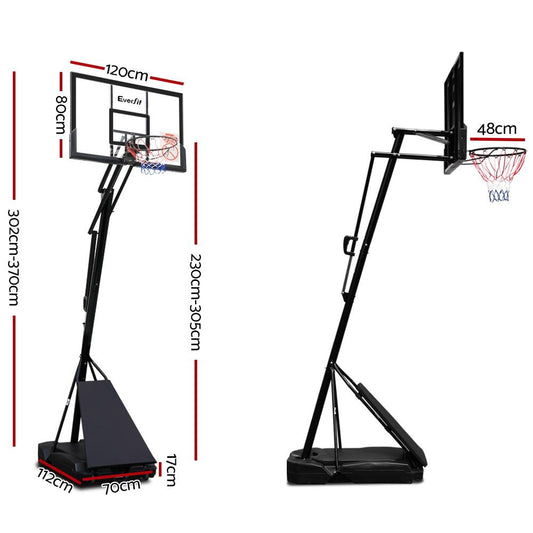 Pro Portable Basketball Stand System Ring Hoop Net Height Adjustable 3.05M-1