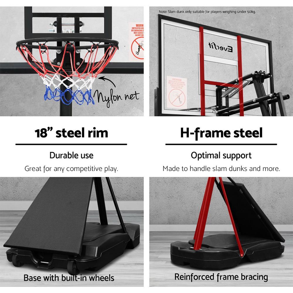 Pro Portable Basketball Stand System Ring Hoop Net Height Adjustable 3.05M-3