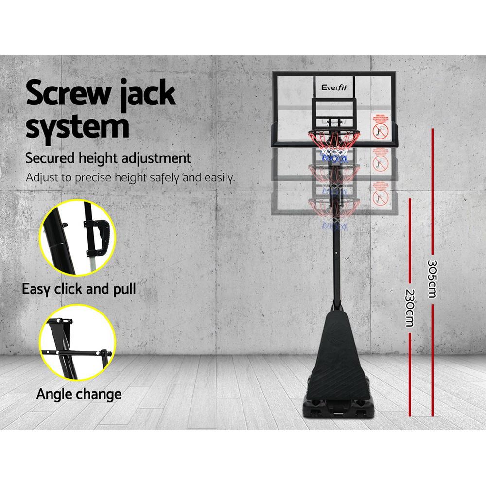 Pro Portable Basketball Stand System Ring Hoop Net Height Adjustable 3.05M-4